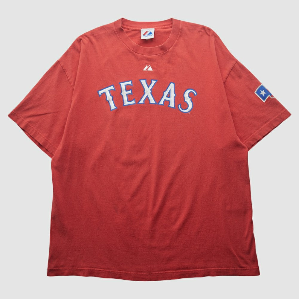 Texas Rangers Majestic 2000s T-shirt Red Vintage