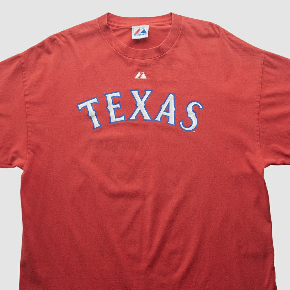 Texas Rangers Majestic 2000s T-shirt Red Vintage