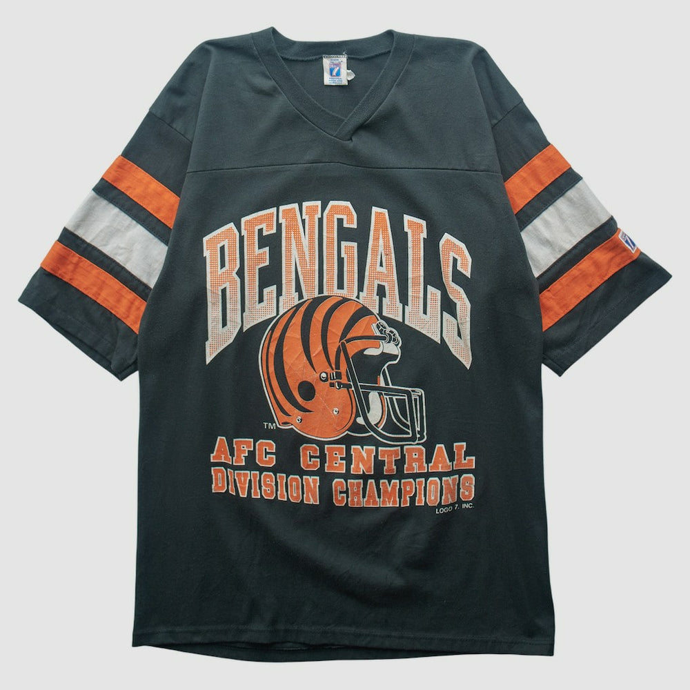 Cincinnati Bengals Logo 7 90s T-shirt - Black Vintage online