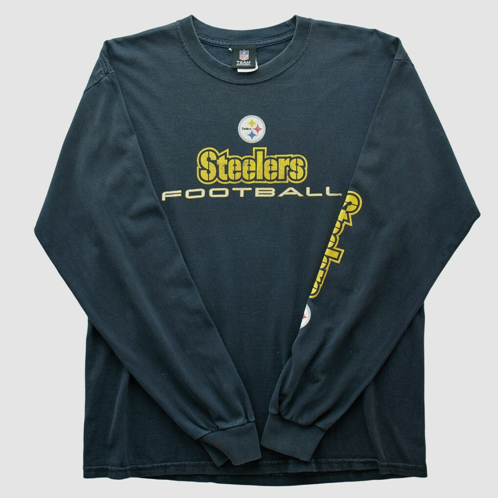 Pittsburgh Steelers Team Edition Apparel 2010s Long Sleeve T-shirt - Black Vintage discount