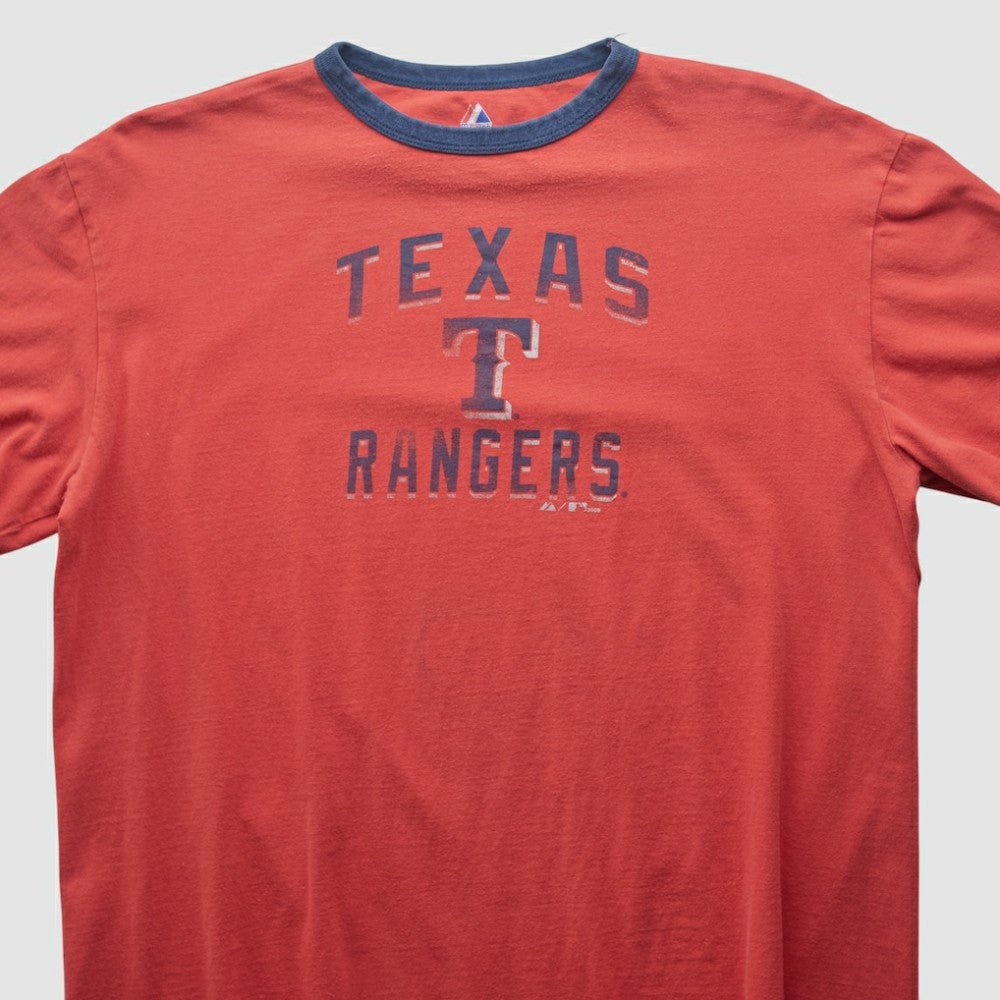 Texas Rangers Majestic 2009 T-shirt Red Vintage