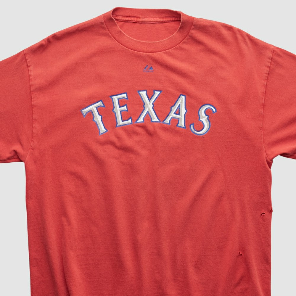 Texas Rangers Majestic 2000s T-shirt Red Vintage