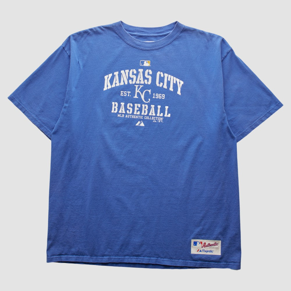 Kansas City Royals Majestic 2000s T-shirt Blue Vintage