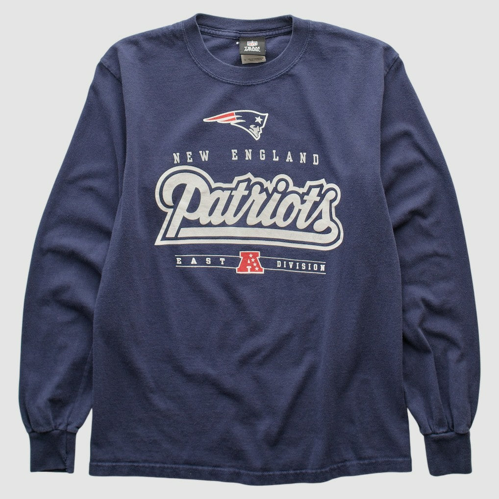 New England Patriots NFL 2010s Long Sleeve T-shirt - Navy Vintage online