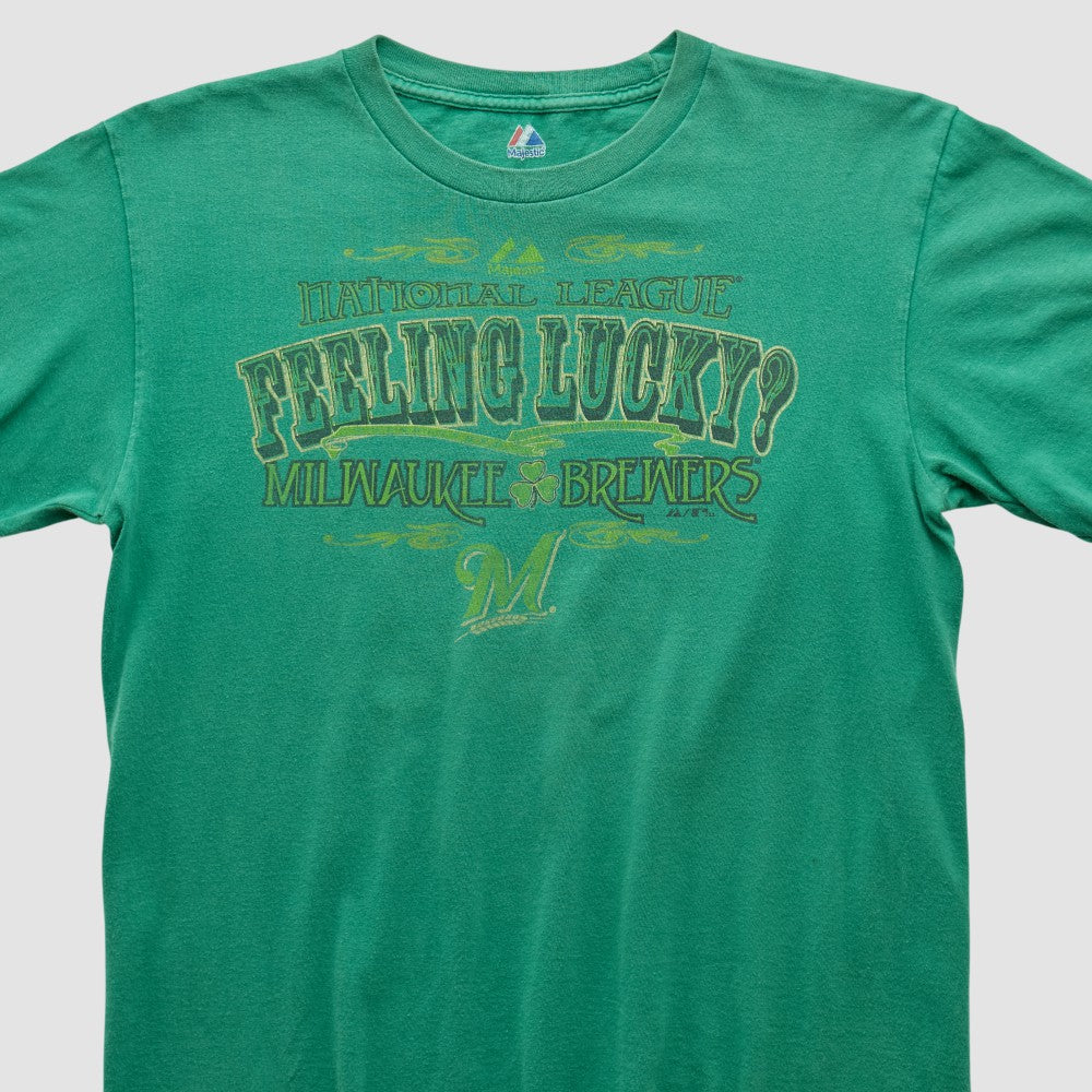 Milwaukee Brewers Majestic 2000s T-shirt Green Vintage