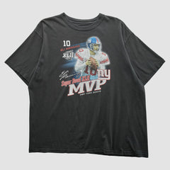 Superbowl XLII MVP Reebok 2008 T-shirt - Black Vintage sale