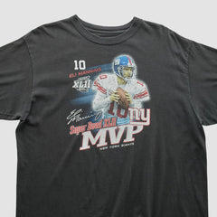 Superbowl XLII MVP Reebok 2008 T-shirt - Black Vintage sale