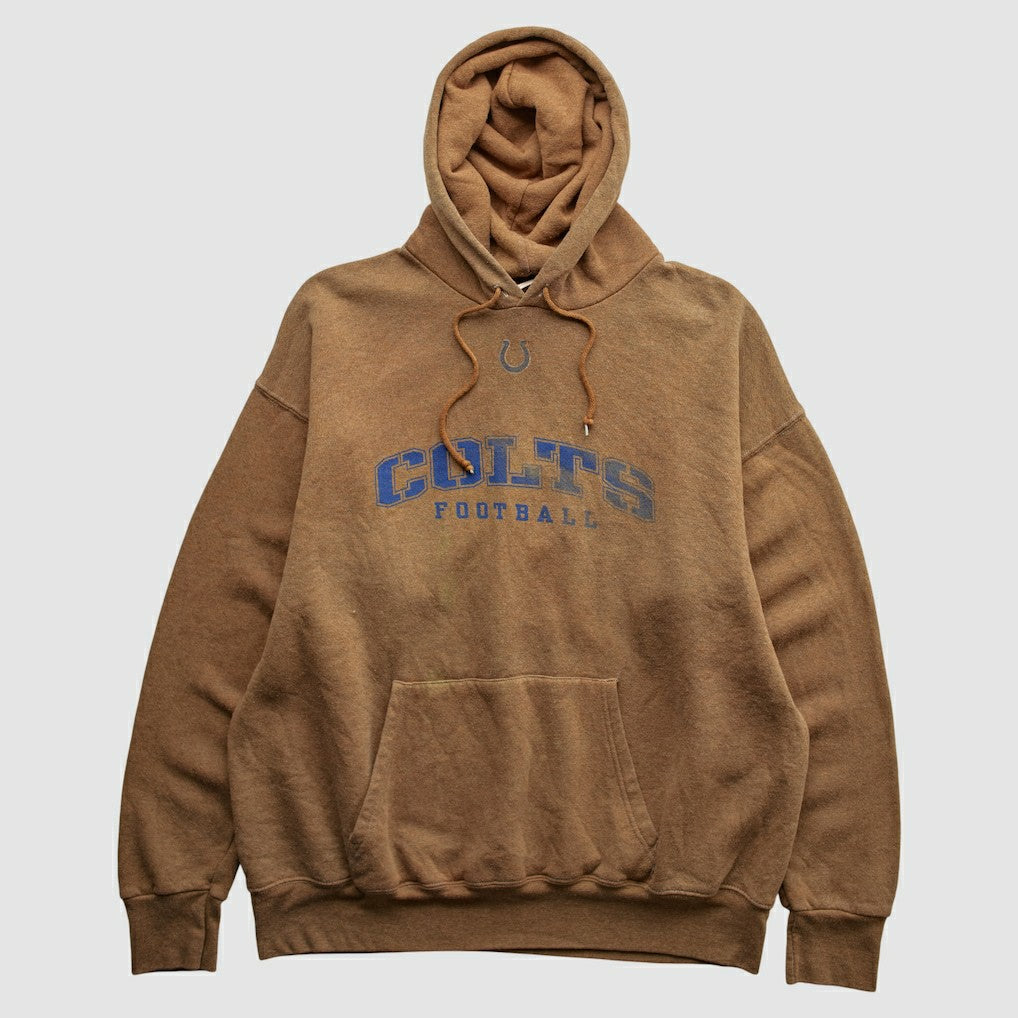 Indianapolis Colts NFL 2000s Hooded Pullover Sweatshirt - Brown Vintage cheap