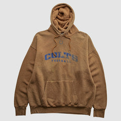 Indianapolis Colts NFL 2000s Hooded Pullover Sweatshirt - Brown Vintage cheap