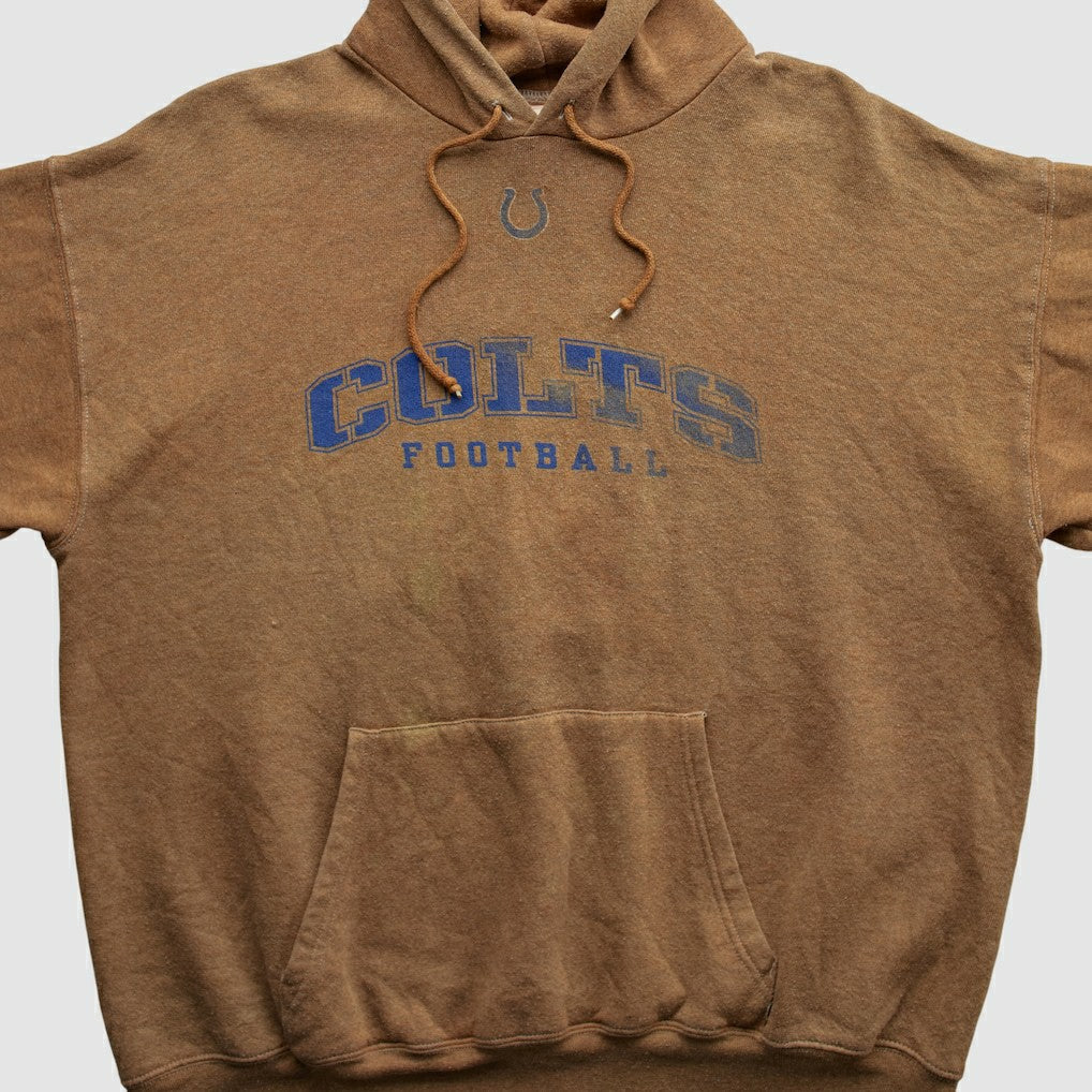 Indianapolis Colts NFL 2000s Hooded Pullover Sweatshirt - Brown Vintage cheap