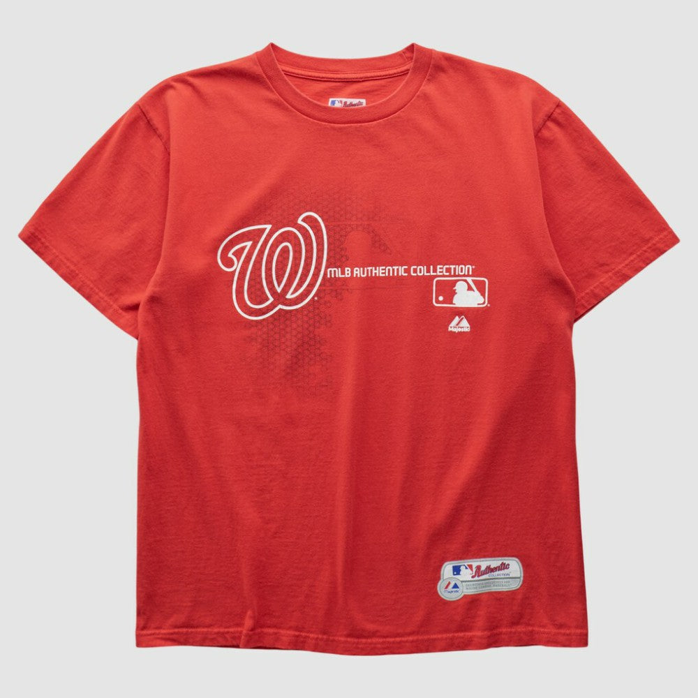 Washington Nationals Majestic 2000s T-shirt Red Vintage