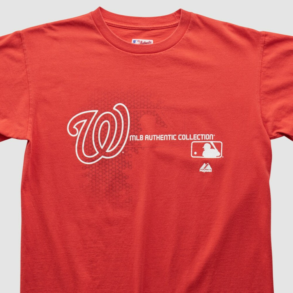 Washington Nationals Majestic 2000s T-shirt Red Vintage