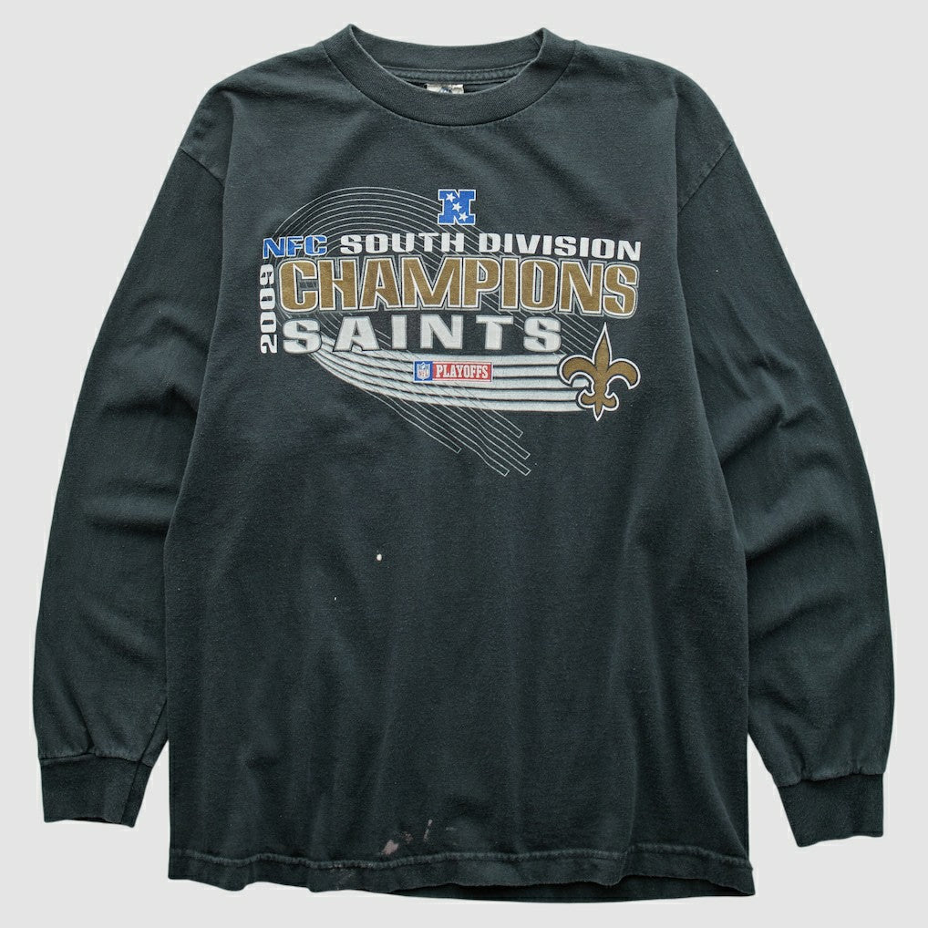 New Orleans Saints Alstyle Apparel 2009 Long Sleeve T-shirt - Black Vintage discount