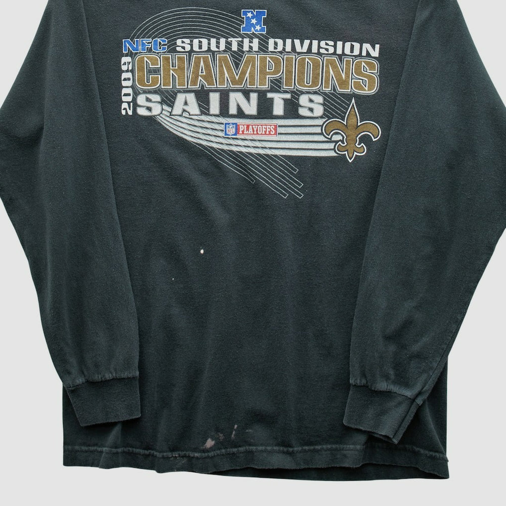 New Orleans Saints Alstyle Apparel 2009 Long Sleeve T-shirt - Black Vintage discount