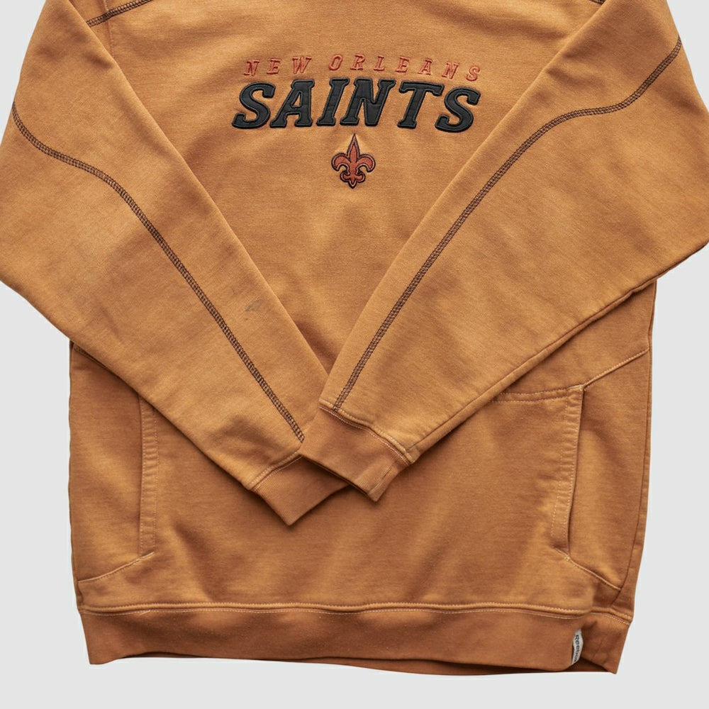 New Orleans Saints 2000s Hooded Pullover Sweatshirt - Tan Vintage outlet