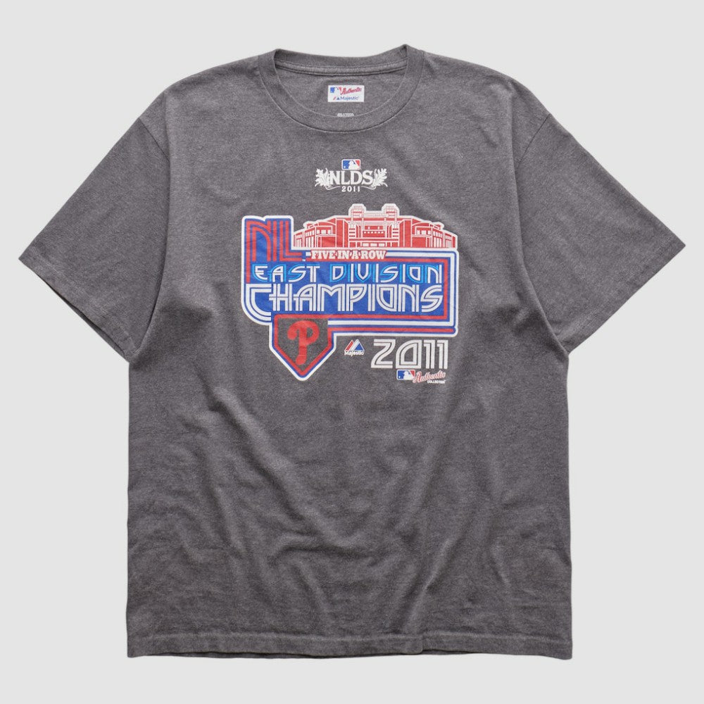 Philadelphia Phillies Majestic 2011 T-shirt Heather Gray Vintage