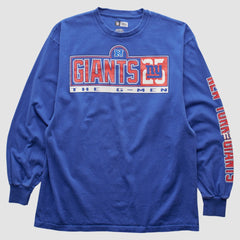 New York Giants NFL 2000s Long Sleeve T-shirt - Blue Vintage sale