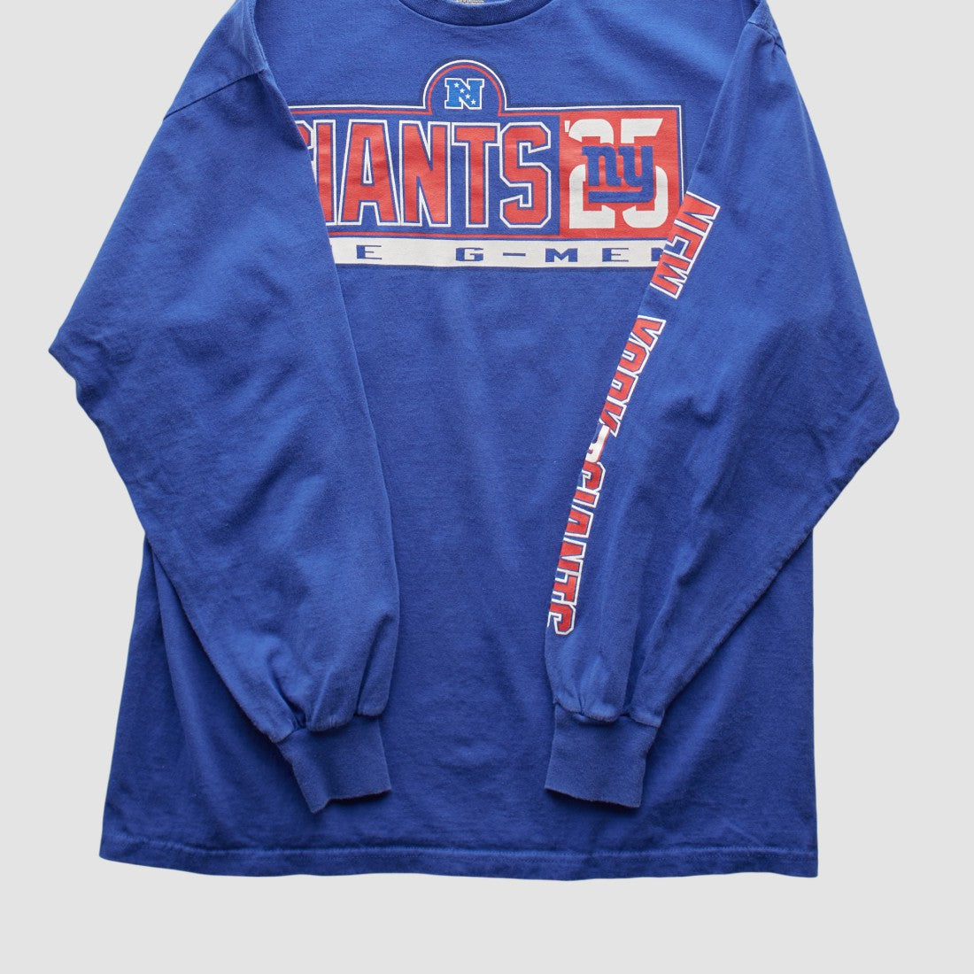 New York Giants NFL 2000s Long Sleeve T-shirt - Blue Vintage sale