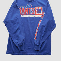 New York Giants NFL 2000s Long Sleeve T-shirt - Blue Vintage sale