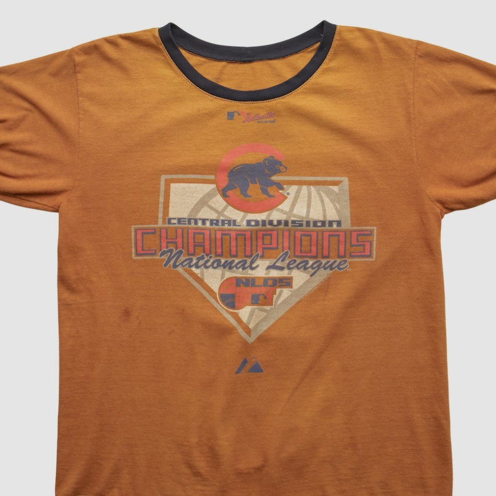 Chicago Cubs Majestic 2005 T-shirt Orange Vintage