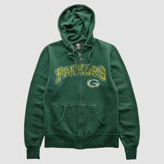Green Bay Packers NFL 2010s Hooded Full Zip Sweatshirt - Green Vintage outlet