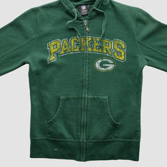 Green Bay Packers NFL 2010s Hooded Full Zip Sweatshirt - Green Vintage outlet