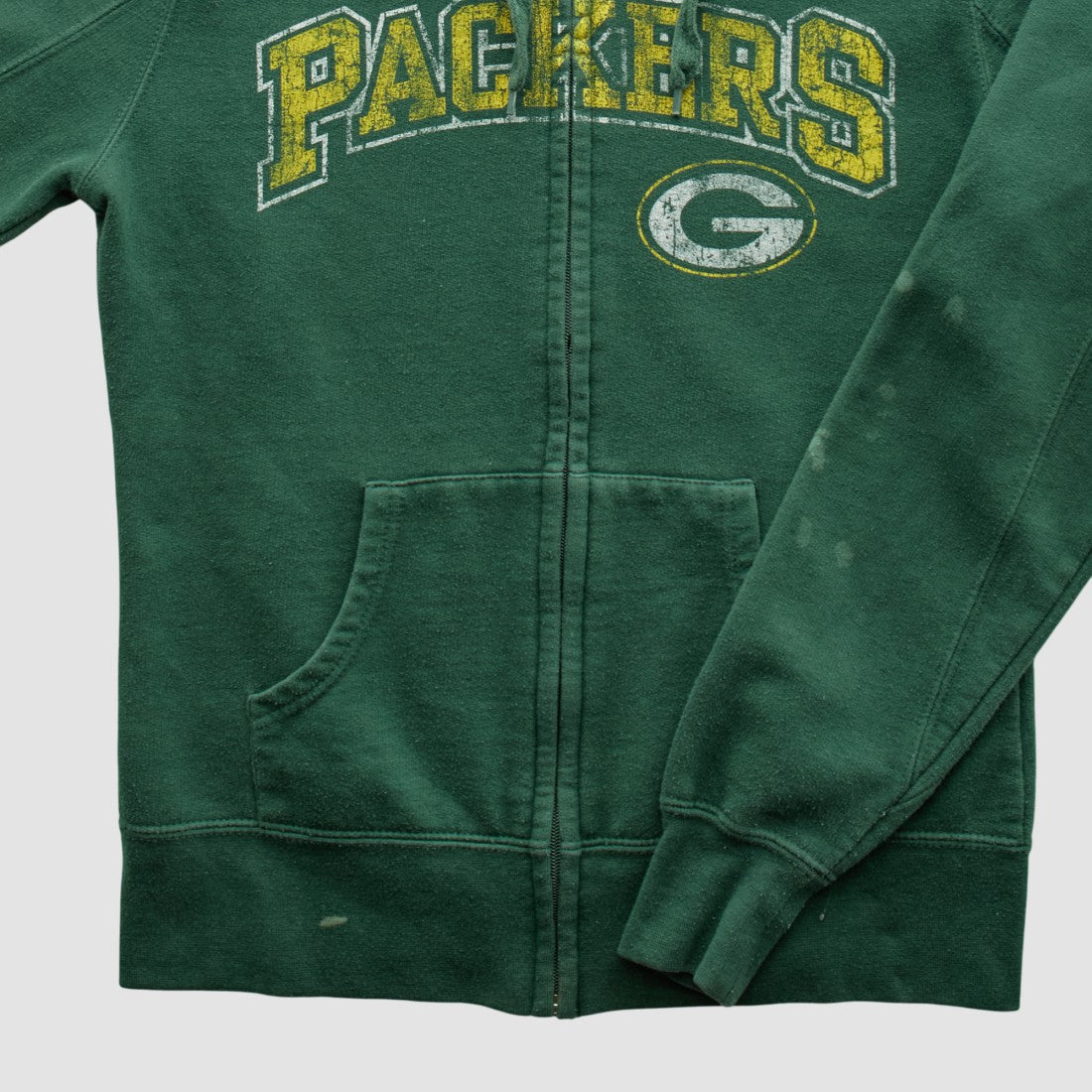 Green Bay Packers NFL 2010s Hooded Full Zip Sweatshirt - Green Vintage outlet