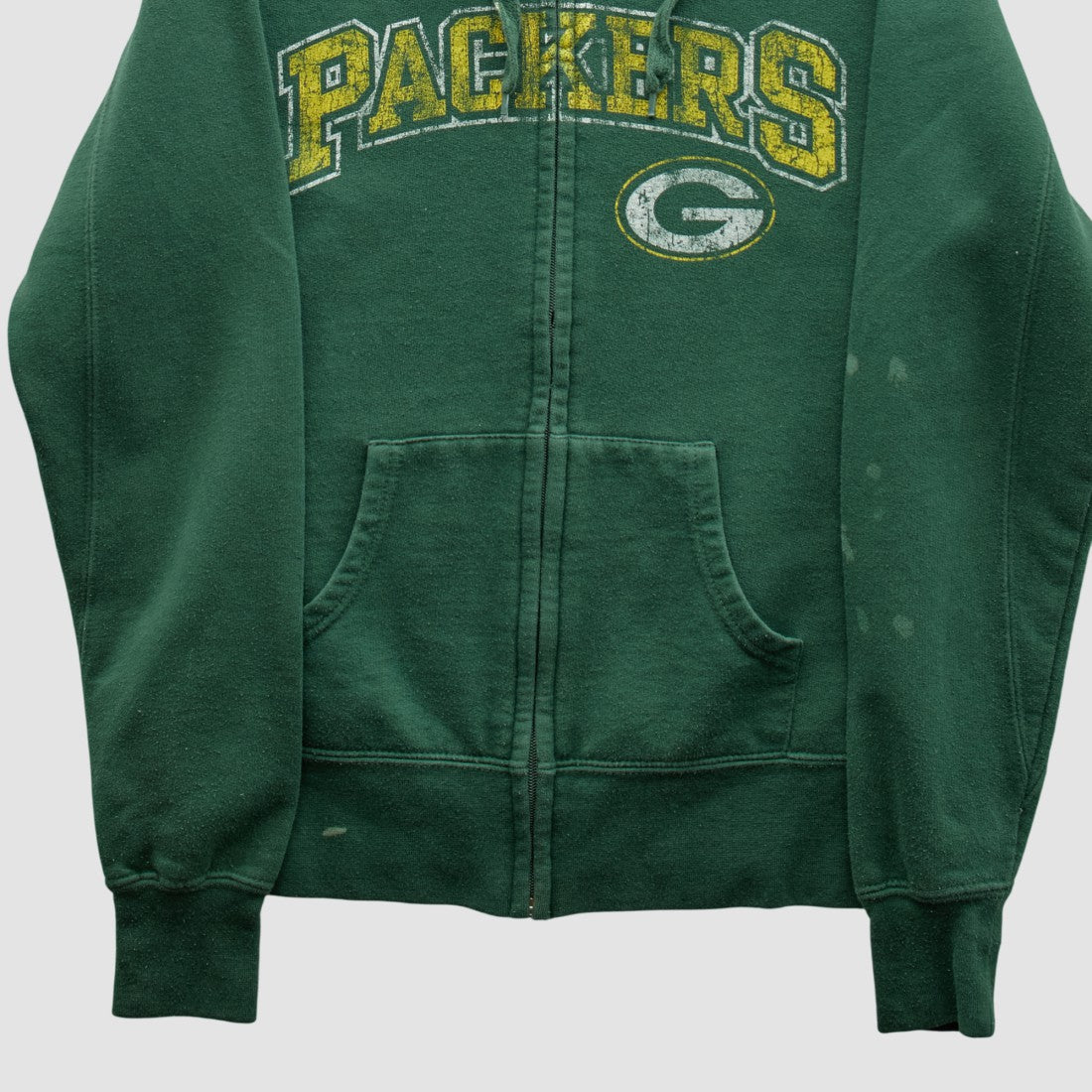 Green Bay Packers NFL 2010s Hooded Full Zip Sweatshirt - Green Vintage outlet