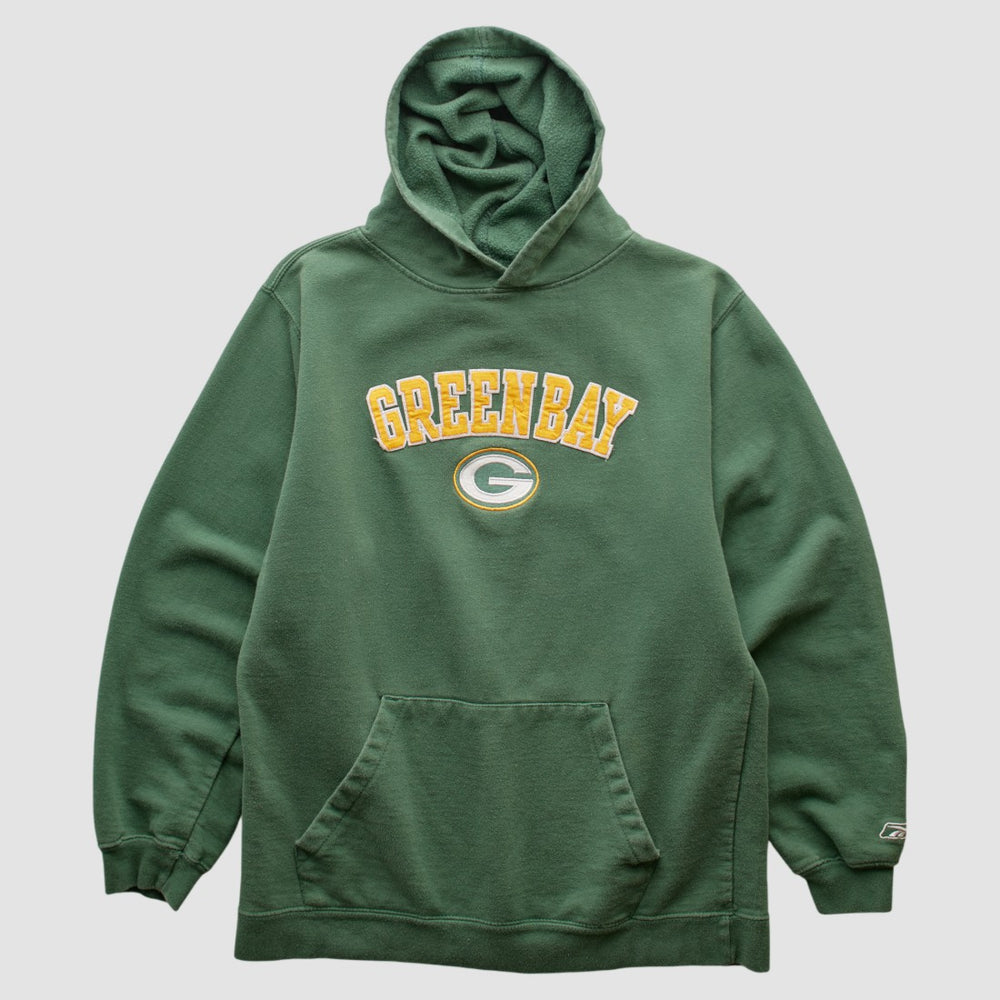 Green Bay Packers Team Edition Apparel 2000s Hooded Pullover Sweatshirt - Green Vintage online