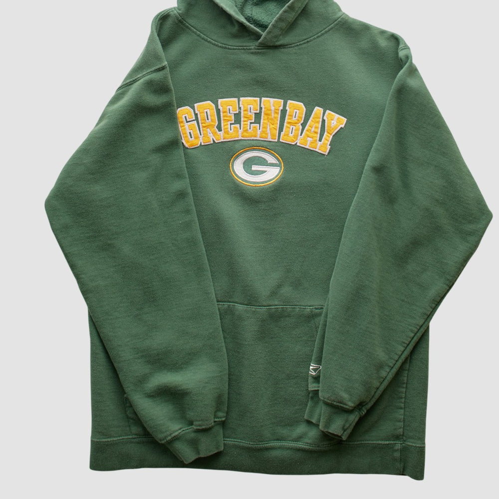 Green Bay Packers Team Edition Apparel 2000s Hooded Pullover Sweatshirt - Green Vintage online