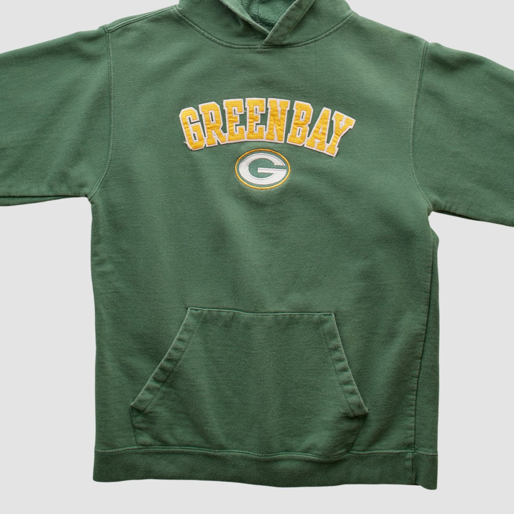 Green Bay Packers Team Edition Apparel 2000s Hooded Pullover Sweatshirt - Green Vintage online