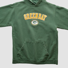 Green Bay Packers Team Edition Apparel 2000s Hooded Pullover Sweatshirt - Green Vintage online