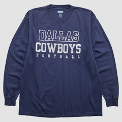 Dallas Cowboys Reebok 2000s Long Sleeve T-shirt - Navy Vintage on sale