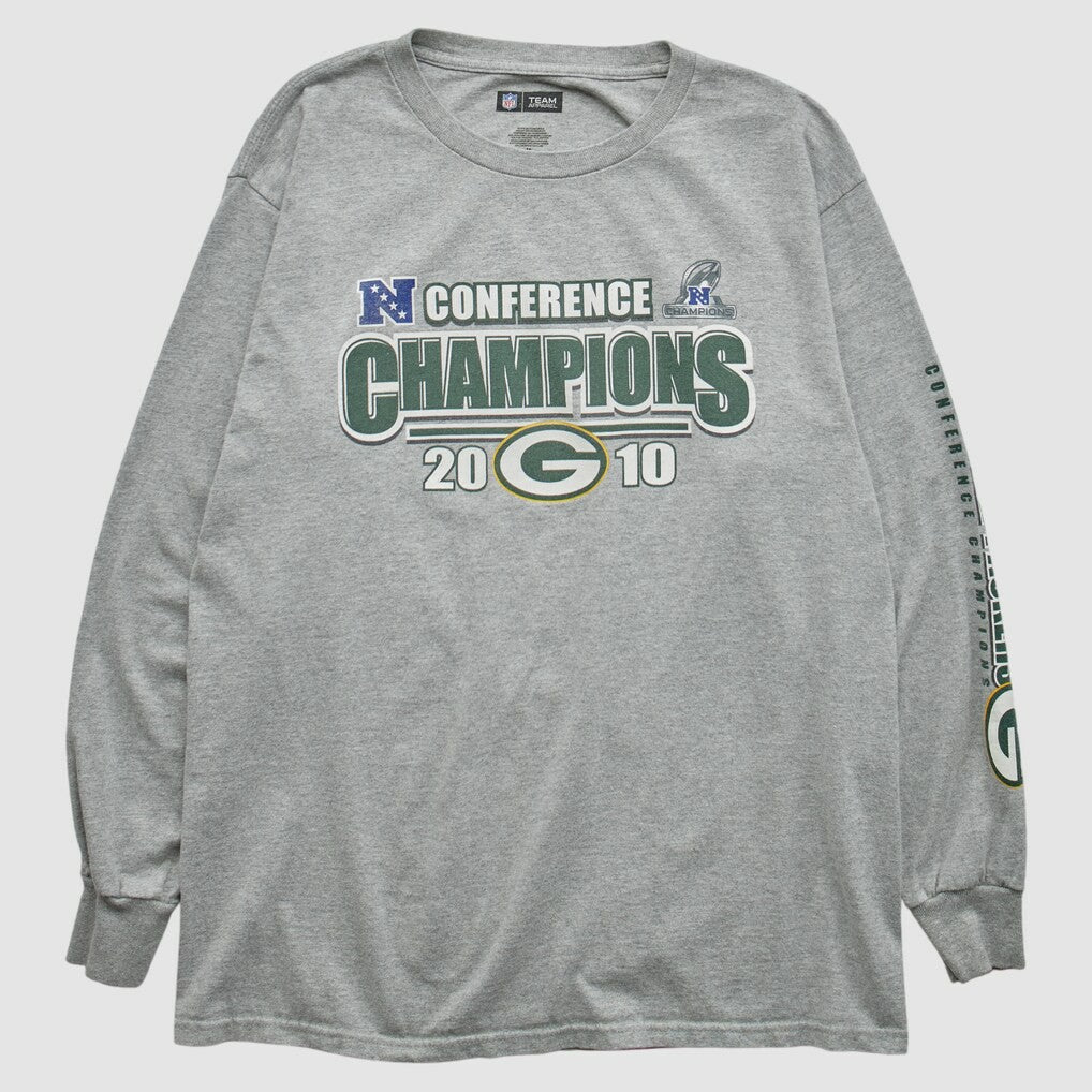 Green Bay Packers NFL 2010 Long Sleeve T-shirt - Heather Gray Vintage online