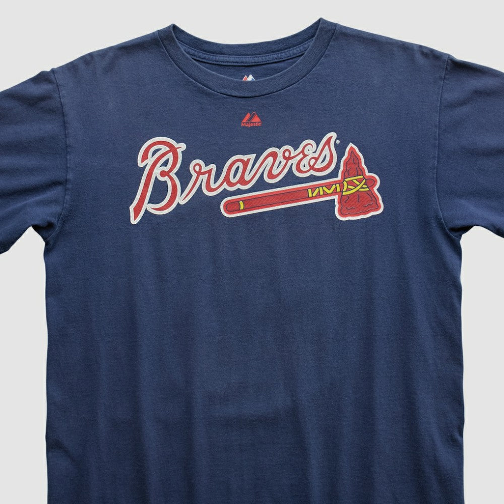 Atlanta Braves Majestic 2000s T-shirt Navy Vintage