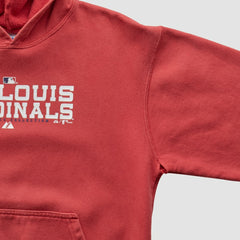 St. Louis Cardinals Majestic 2000s Hooded Pullover Sweatshirt Red Vintage
