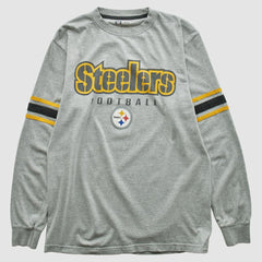 Pittsburgh Steelers NFL 2000s Long Sleeve T-shirt - Heather Gray Vintage online