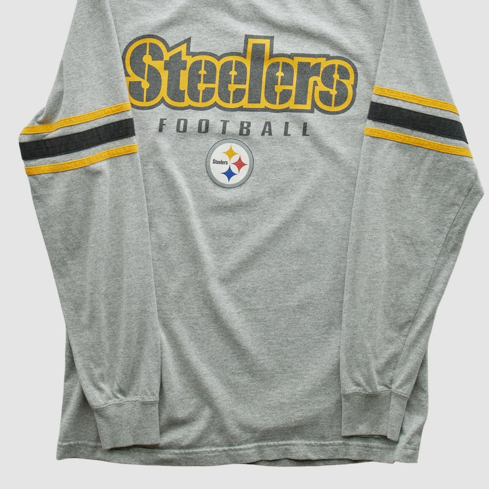 Pittsburgh Steelers NFL 2000s Long Sleeve T-shirt - Heather Gray Vintage online