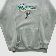 Miami Dolphins NFL 2000s Hooded Pullover Sweatshirt - Heather Gray Vintage for sale