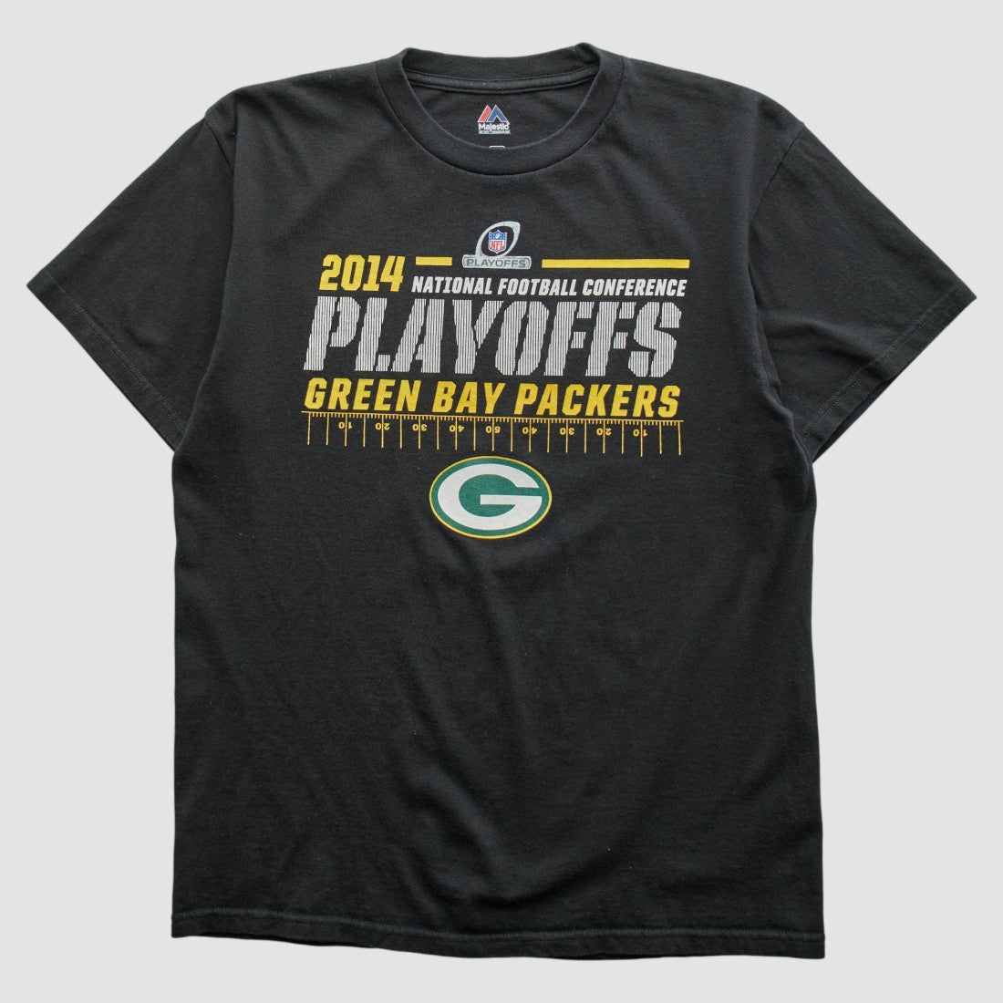Green Bay Packers Majestic 2014 T-shirt - Black Vintage for sale
