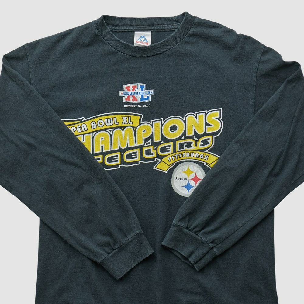 Pittsburgh Steelers Alstyle 2006 Long Sleeve T-shirt - Black Vintage discount