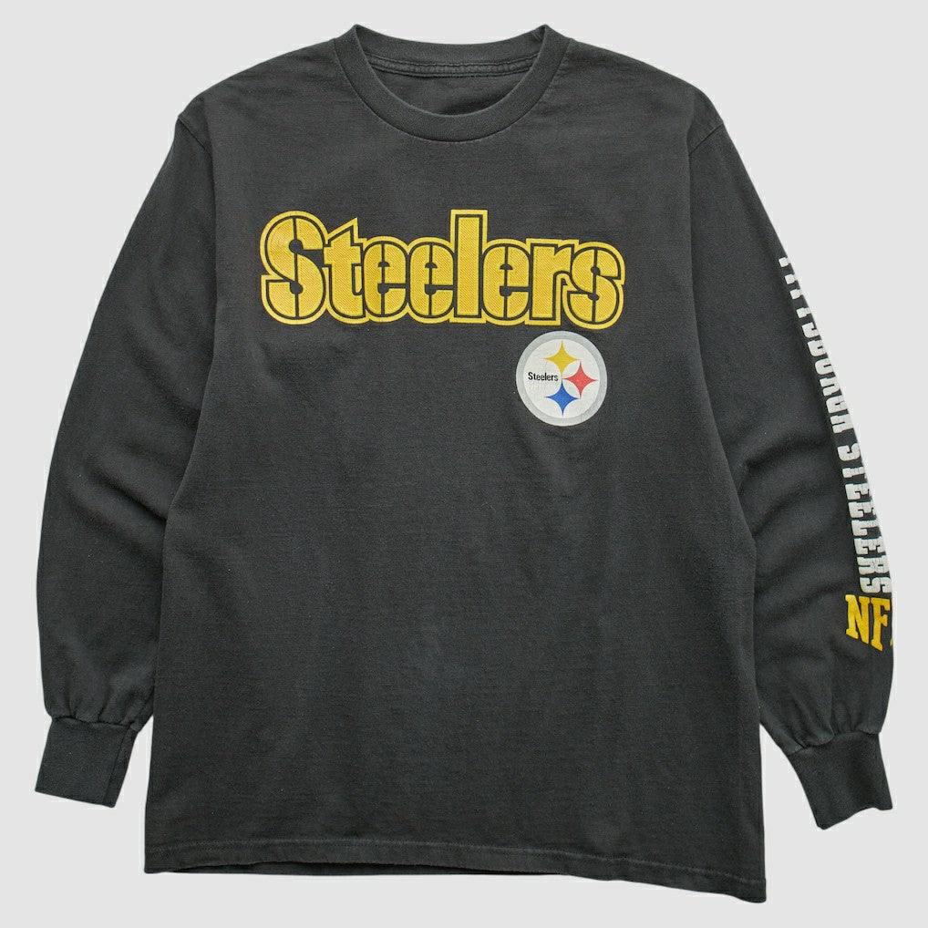 Pittsburgh Steelers 2000s Long Sleeve T-shirt - Black Vintage sale