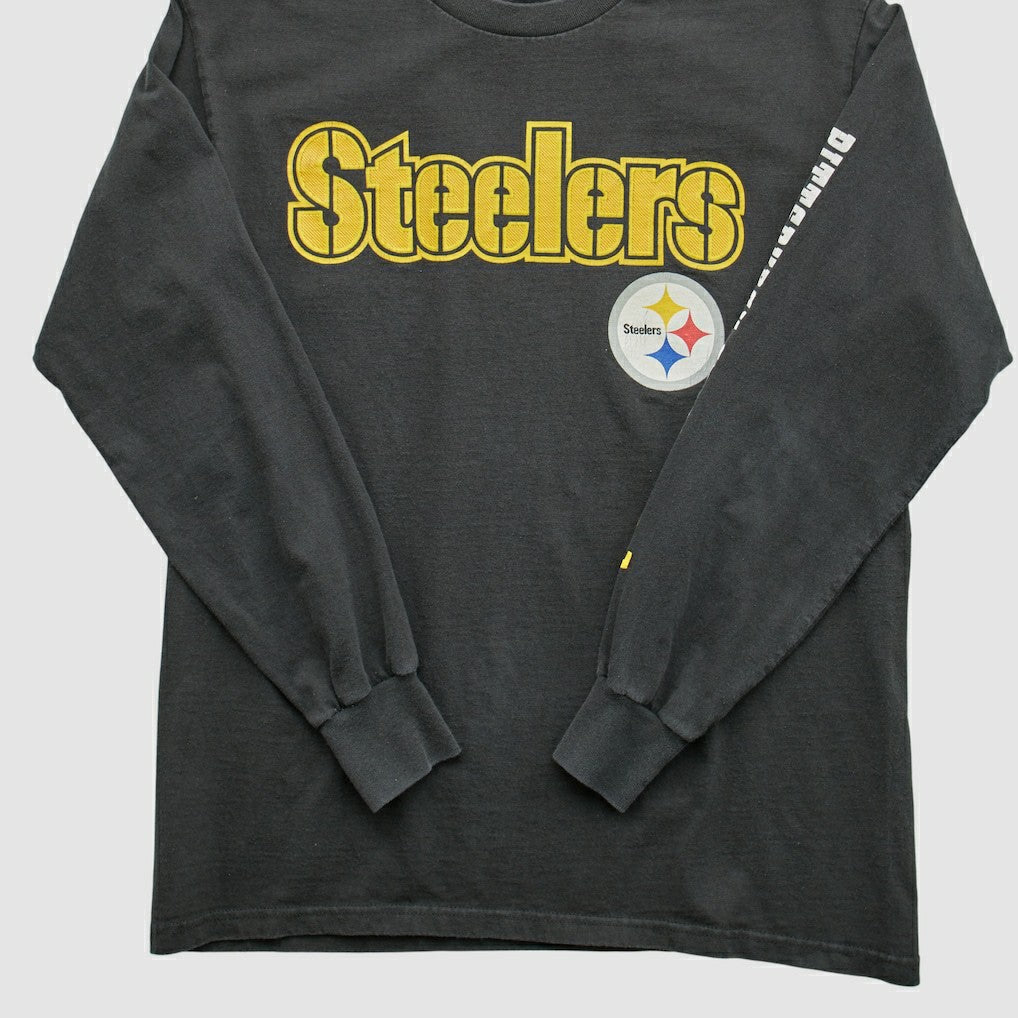 Pittsburgh Steelers 2000s Long Sleeve T-shirt - Black Vintage sale