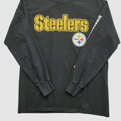 Pittsburgh Steelers 2000s Long Sleeve T-shirt - Black Vintage sale