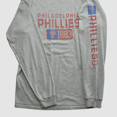 Philadelphia Phillies Gear For Sports 2000s Long Sleeve T-shirt Heather Gray Vintage