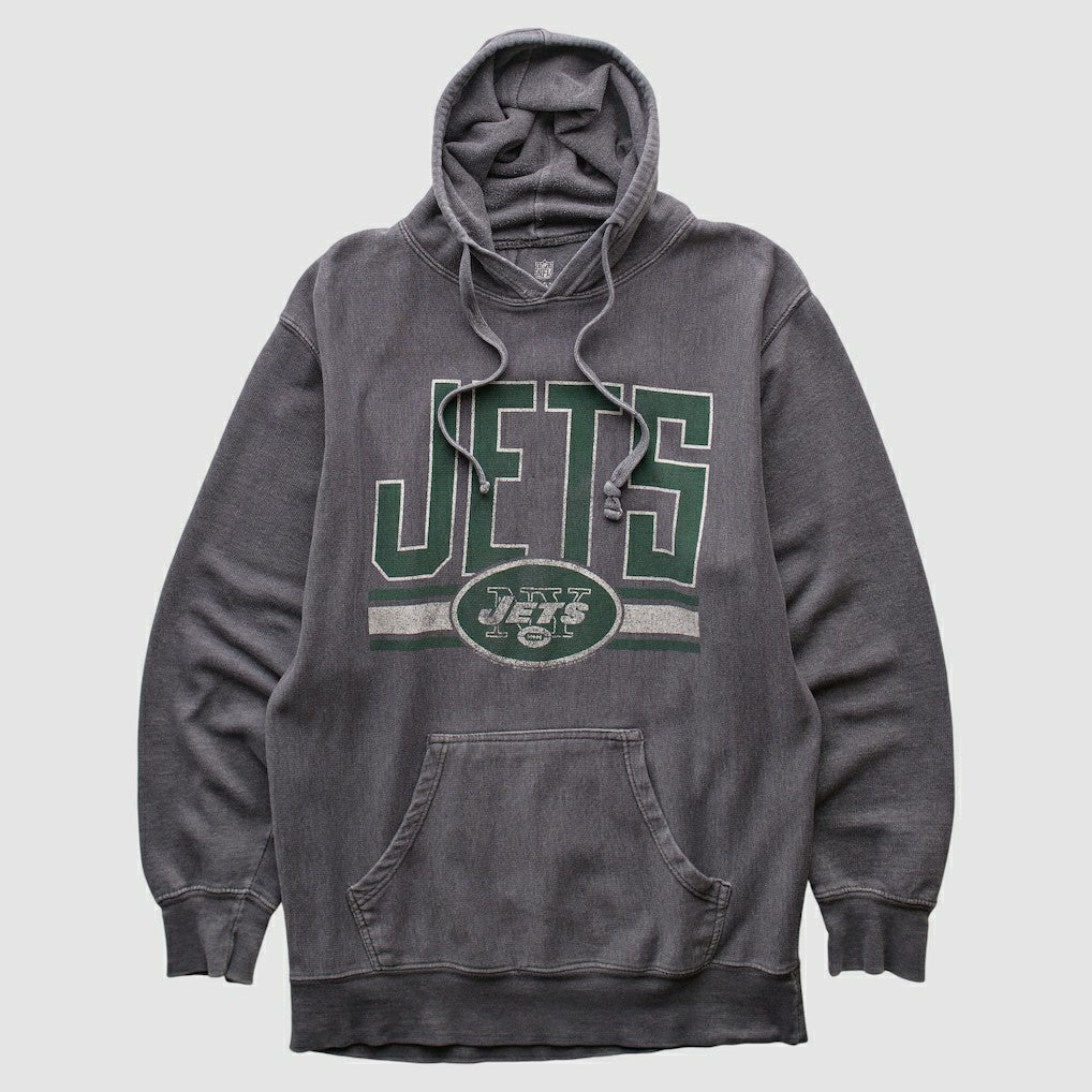 New York Jets NFL 2010s Hooded Pullover Sweatshirt - Dark Heather Gray Vintage discount