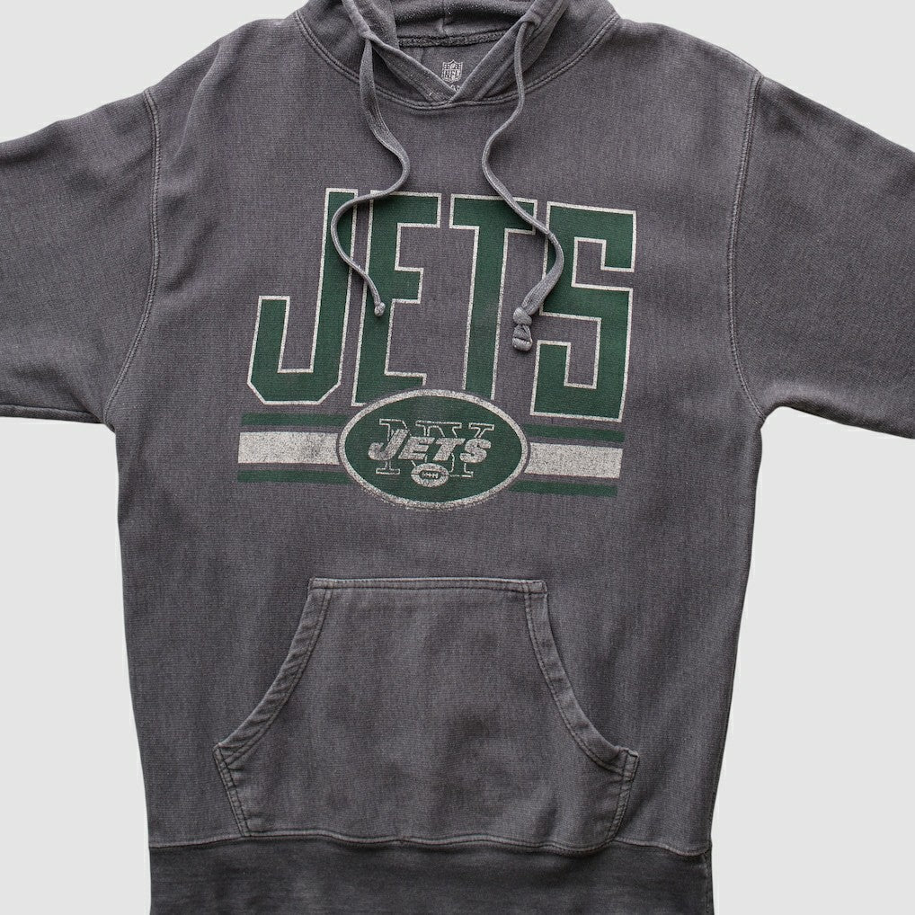 New York Jets NFL 2010s Hooded Pullover Sweatshirt - Dark Heather Gray Vintage discount