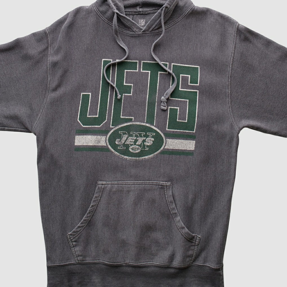 New York Jets NFL 2010s Hooded Pullover Sweatshirt - Dark Heather Gray Vintage discount
