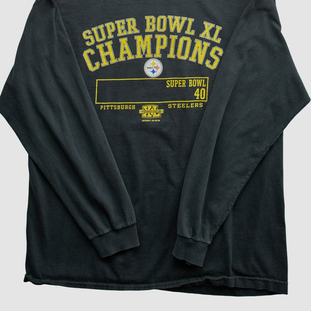 Pittsburgh Steelers Alstyle Apparel 2006 Long Sleeve T-shirt - Black Vintage for sale