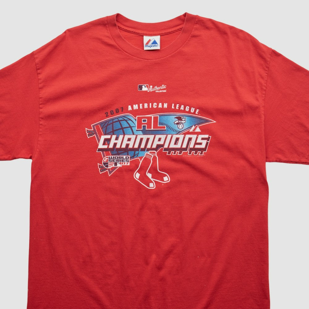 Boston Red Sox Majestic 2007 T-shirt Red Vintage